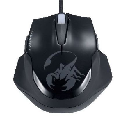GX MAURUS - FPS professional gaming mouse, over-clocking SGCi: dpi in 450/900/1800/3500, response within 1ms, Scorpion UI can set macro key up to 21 macros, built-in metal weight 20 g, 1.8 meter braided cable with gold-plated USB connector + подарък flash 3